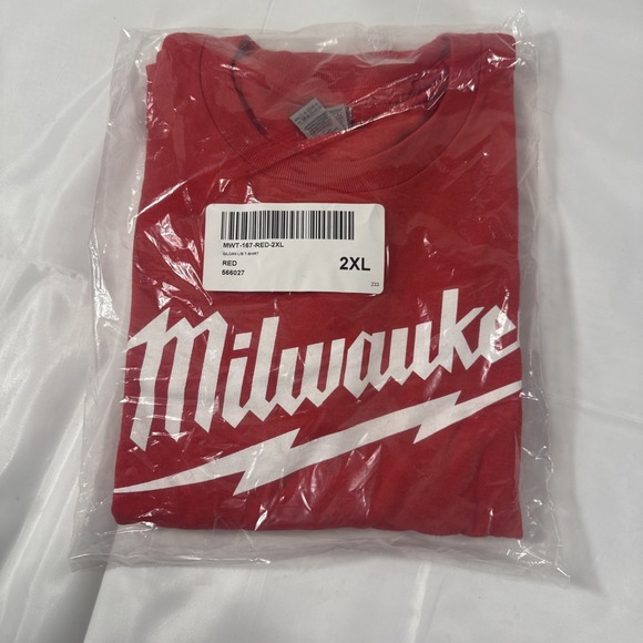 VTG‎ Milwaukee Tools Shirt Men 2XL Red